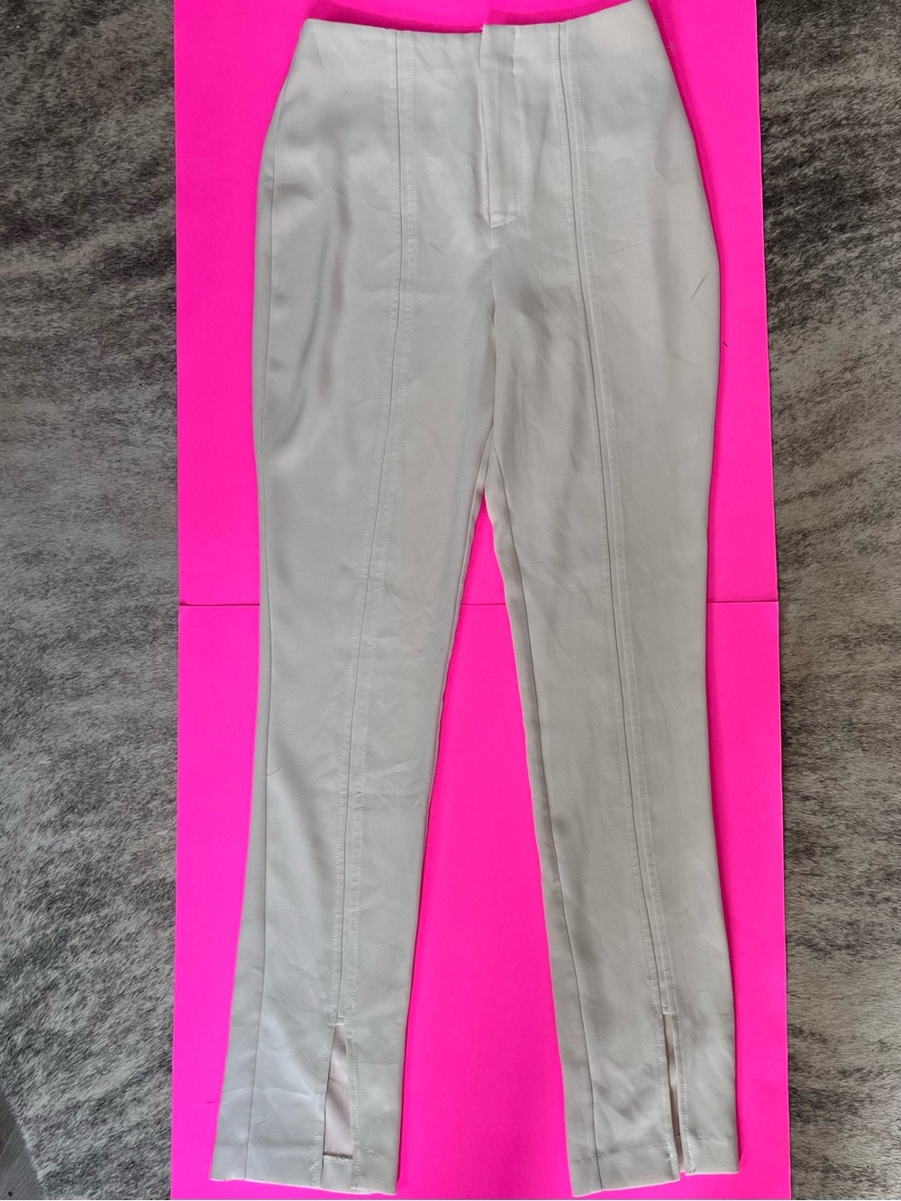 NEW l’Academia High-Waist Light ivory Slim Trousers SZS